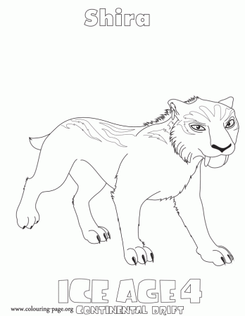 Saber Tooth Cat - Coloring Pages for Kids and for Adults