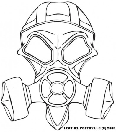 gas mask coloring page - Clip Art Library