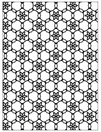 Free Printable Geometric Floral Stars Coloring Page