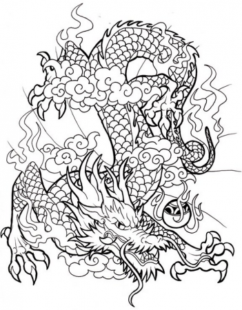 23 Printable Dragon Coloring Pages for Adults - Happier Human