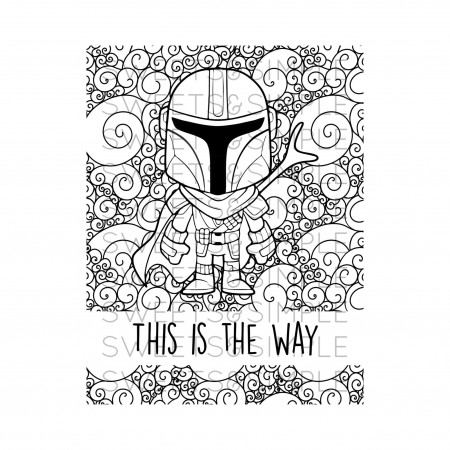 Space Bounty Hunter Coloring Page Adult Coloring Coloring - Etsy