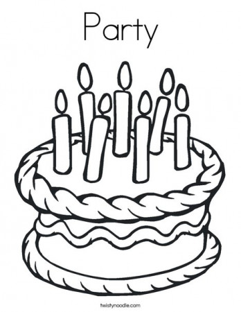 Party Coloring Page - Twisty Noodle