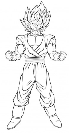 Goku Super Saiyan 4 Coloring Pages images | Isaiah Birthday ...