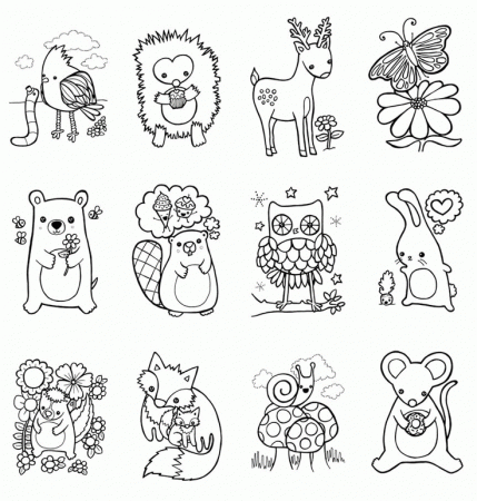 Woodland Animals Coloring Pages