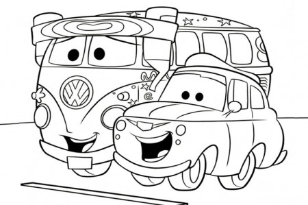 Fillmore and Luigi Bus, Coloring Page