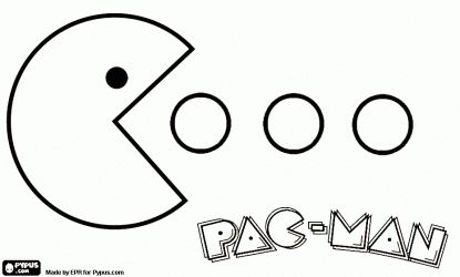 Pac Man Coloring Page