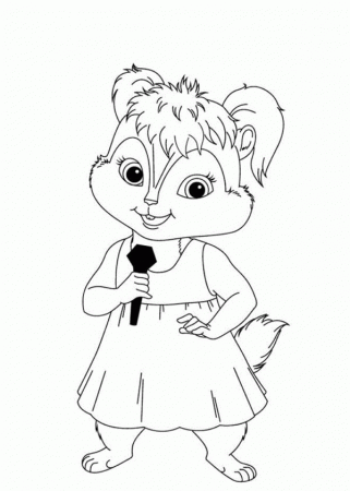 Alvin and the Chipmunk Character Eleanor Miller Coloring Page ...