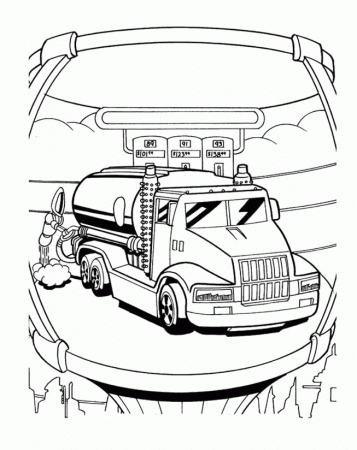 Car Hot Wheels Fuel Filler Coloring Pages - Hot Wheels Coloring 