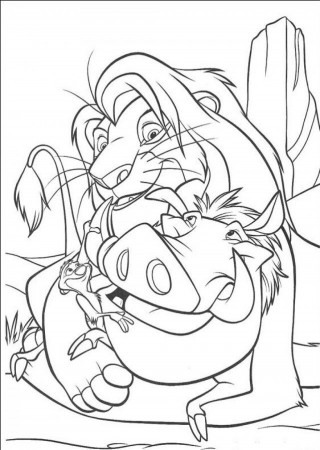 Coloring Pages Of Simba And Friends HelloColoring Com Coloring 