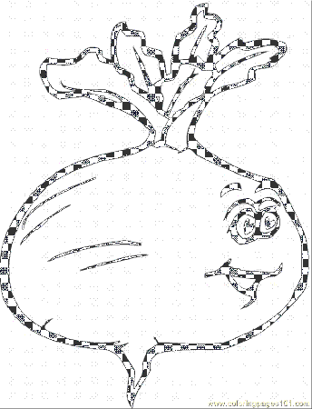 Coloring Pages Beetroot 11 (Natural World > Vegetables) - free 