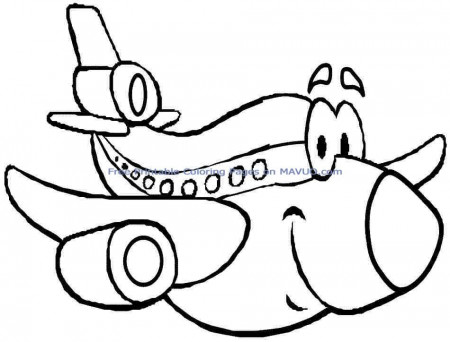 coloring pages Transportation cartoon plane free printable for 