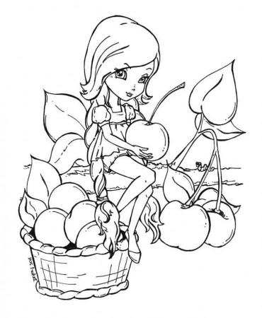 The Little Boy Lay Right Fruit In The Basket Coloring Pages 