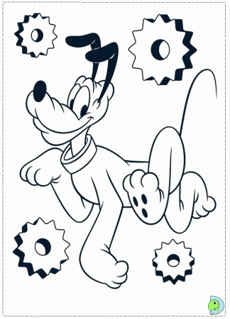 Disney Coloring Page 019 Features Pluto In His Dog House