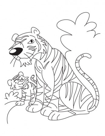 Printable Animal Tiger Of Africa Coloring Pages