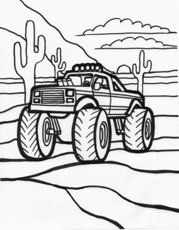 Free Printable Monster Truck Coloring sheet | Coloring Pages