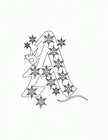 Christmas Alphabet A Coloring Pages | Download Free Christmas 