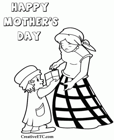 Mother's Day coloring page - Happy Mother's Day