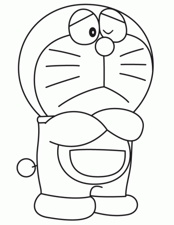 Doraemon face Colouring Pages