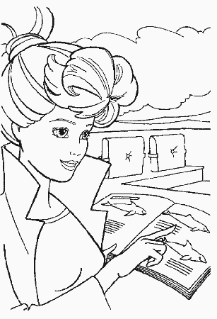 Barbie 6 Cartoons Coloring Pages & Coloring Book