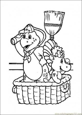 Coloring Pages Barney 07 (Cartoons > Barney) - free printable 