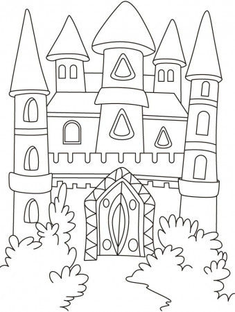 medieval castle Colouring Pages