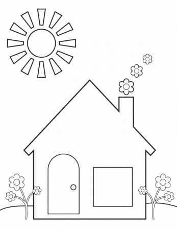 Spring home - Free Printable Coloring Pages