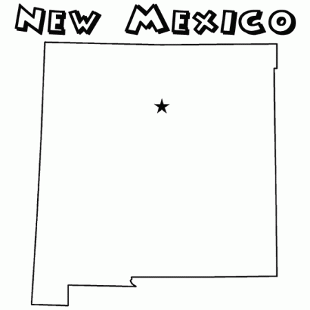 New Mexico state coloring page