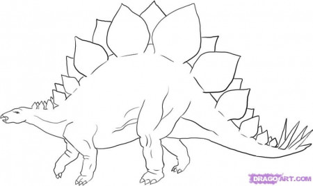 How to Draw a Stegosaurus, Dinosaur, Step by Step, Dinosaurs 