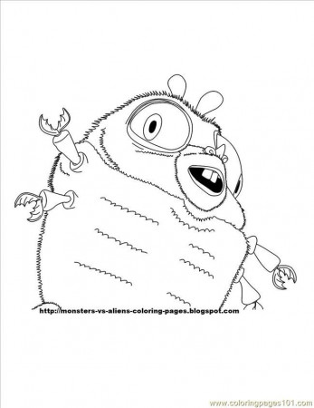 Coloring Pages Monsters Vs Aliens (10) (Cartoons > Monsters Inc 