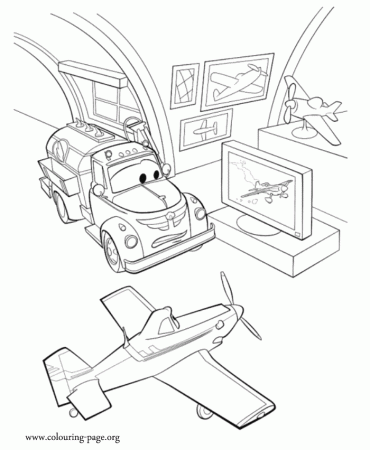 dusty plane Colouring Pages