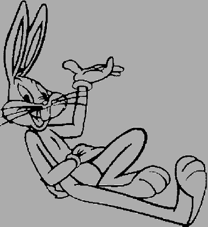 Bugs Bunny Enjoy Coloring Pages - Looney Tunes Cartoon Coloring 