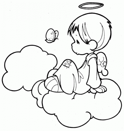 Angel And A Butterfly Precious Moments Coloring Pages Coloring 