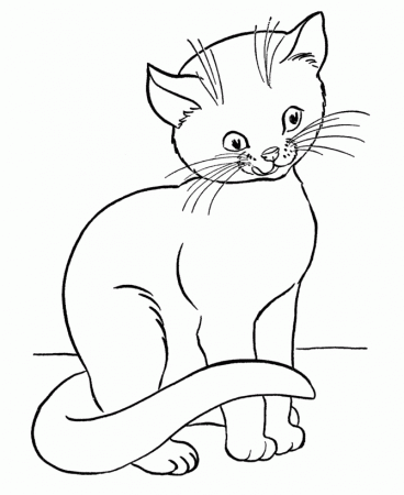 Cats Are Following The Little Boy Coloring Page - Kids Colouring Pages