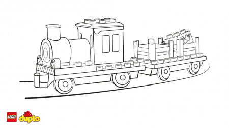 LEGOÂ® DUPLOÂ® Train coloring page - Coloring page - Activities ...