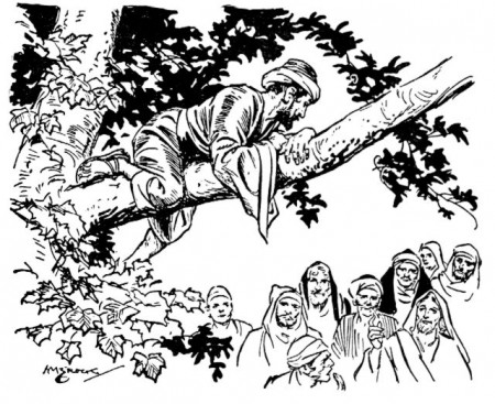 Coloring Pages Of Zacchaeus And Jesus - Best Coloring Pages
