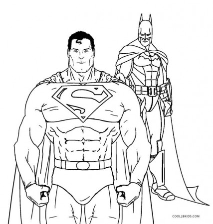 Free Coloring Pages Of Batman And Superman