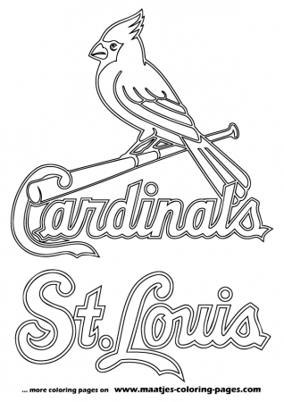 MLB St. Louis Cardinals logo coloring pages