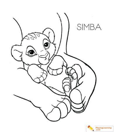 The Lion King Lion Cub Coloring Page 01 | Free The Lion King Lion Cub  Coloring Page