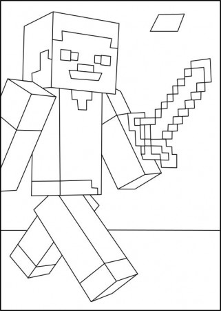 Minecraft Steve | An original free Minecraft Coloring Page