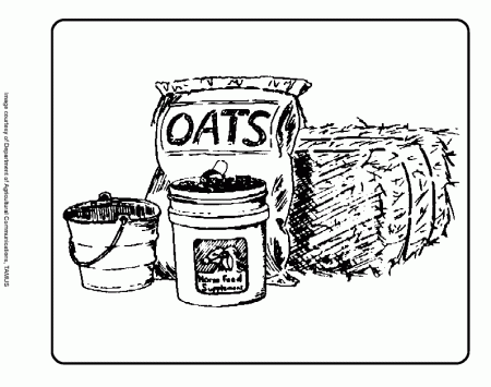 Oats and Hay - Free Coloring Pages for Kids - Printable Colouring Sheets