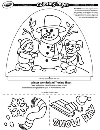 Dome Light Designer - Winter Wonderland Coloring Page | crayola.com