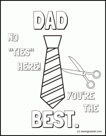 Fun Father's Day Coloring Pages - Earning and Saving with Sarah