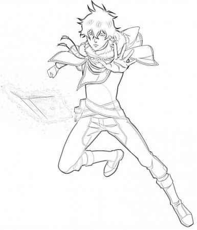 yuno fight Coloring Page - Anime Coloring Pages