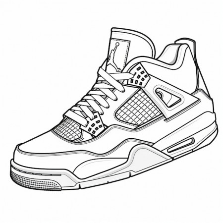 Air Jordan 4 for Coloring Enthusiasts