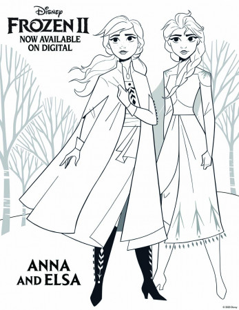 Disney's Frozen 2 Printable Coloring Pages and Activity Sheets