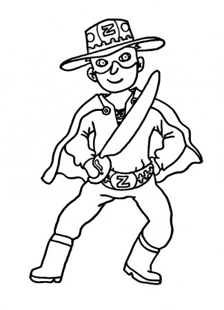Drawing 3 from Zorro coloring page