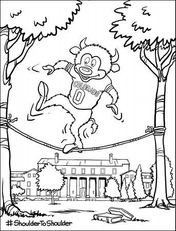 Coloring Pages | Buffs Together | University of Colorado Boulder