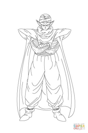 Piccolo Looks Powerful With His Arms Crossed coloring page | Free ...