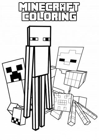 Minecraft-coloring-mob - Coloring Pages For Kids