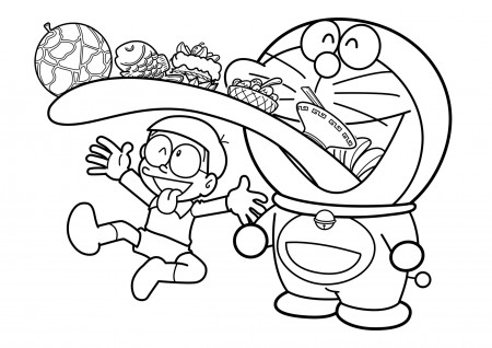 Coloring Pages : Nobi Nobita And Doraemon Nutty Kids Club Coloring ...